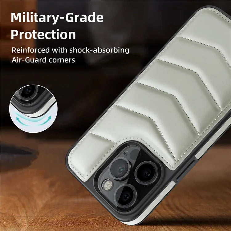 For iPhone 15 Pro Case Compatible with MagSafe RFID Blocking Card Slot Leather Back Cover