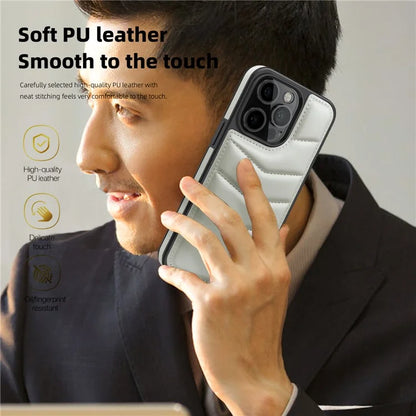 For iPhone 15 Pro Case Compatible with MagSafe RFID Blocking Card Slot Leather Back Cover