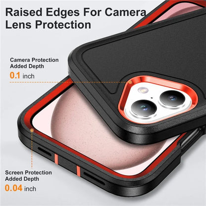 For iPhone 16 Case PC+Silicone+EVA Kickstand Drop-Proof Phone Cover