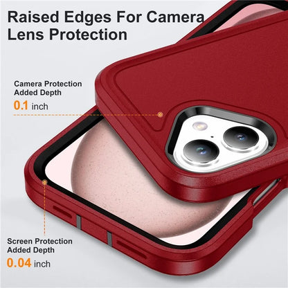 For iPhone 16 Case PC+Silicone+EVA Kickstand Drop-Proof Phone Cover