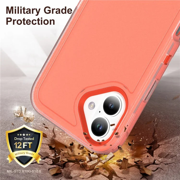 For iPhone 16 Case PC+Silicone+EVA Kickstand Drop-Proof Phone Cover