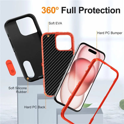 For iPhone 16 Pro Max Case Kickstand Shockproof PC+Silicone+EVA Phone Cover