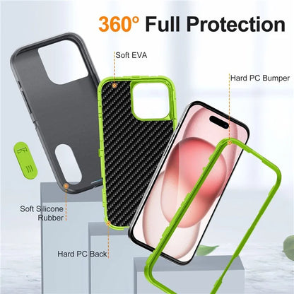 For iPhone 16 Pro Max Case Kickstand Shockproof PC+Silicone+EVA Phone Cover