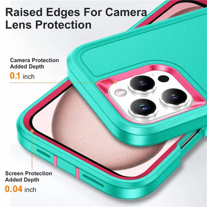 For iPhone 16 Pro Max Case Kickstand Shockproof PC+Silicone+EVA Phone Cover