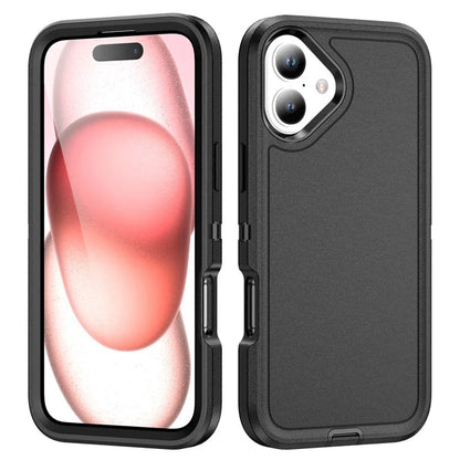 For iPhone 16 Plus Case PC+Silicone+EVA 3-in-1 Shockproof Phone Cover
