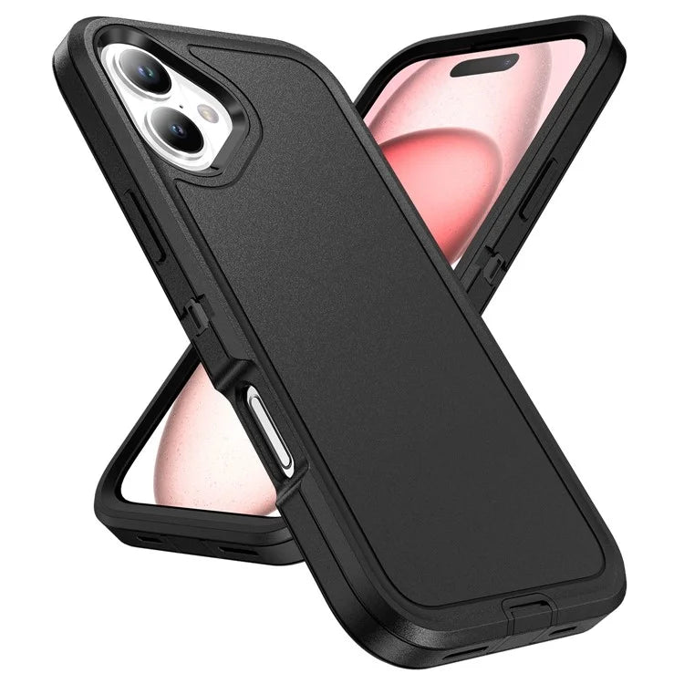 For iPhone 16 Plus Case PC+Silicone+EVA 3-in-1 Shockproof Phone Cover