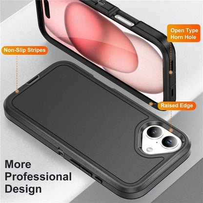 For iPhone 16 Plus Case PC+Silicone+EVA 3-in-1 Shockproof Phone Cover