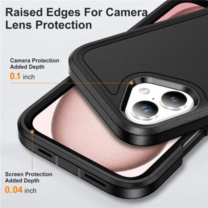 For iPhone 16 Plus Case PC+Silicone+EVA 3-in-1 Shockproof Phone Cover