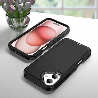 For iPhone 16 Plus Case PC+Silicone+EVA 3-in-1 Shockproof Phone Cover