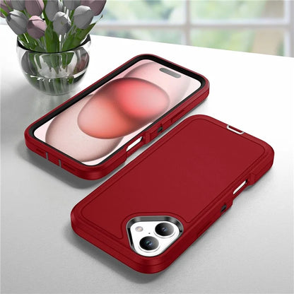 For iPhone 16 Plus Case PC+Silicone+EVA 3-in-1 Shockproof Phone Cover