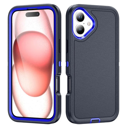 For iPhone 16 Plus Case PC+Silicone+EVA 3-in-1 Shockproof Phone Cover