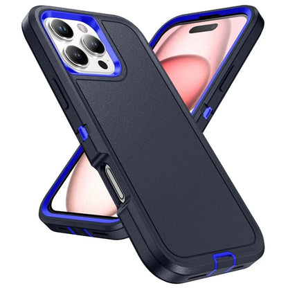 For iPhone 16 Plus Case PC+Silicone+EVA 3-in-1 Shockproof Phone Cover