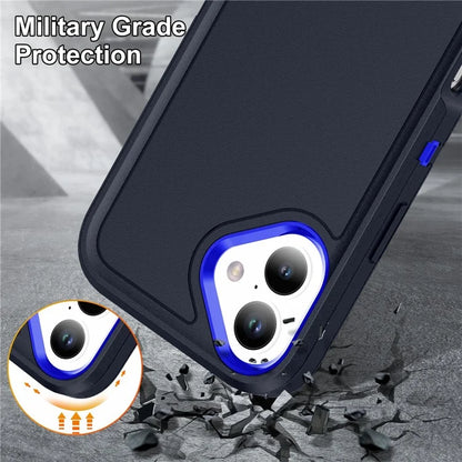 For iPhone 16 Plus Case PC+Silicone+EVA 3-in-1 Shockproof Phone Cover