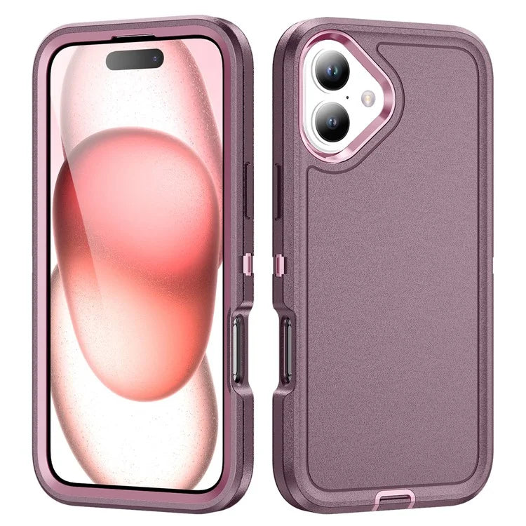 For iPhone 16 Plus Case PC+Silicone+EVA 3-in-1 Shockproof Phone Cover
