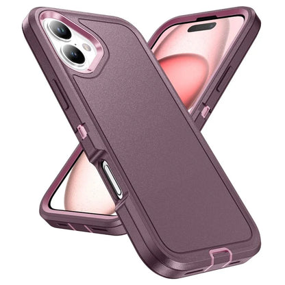 For iPhone 16 Plus Case PC+Silicone+EVA 3-in-1 Shockproof Phone Cover