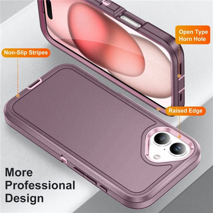 For iPhone 16 Plus Case PC+Silicone+EVA 3-in-1 Shockproof Phone Cover