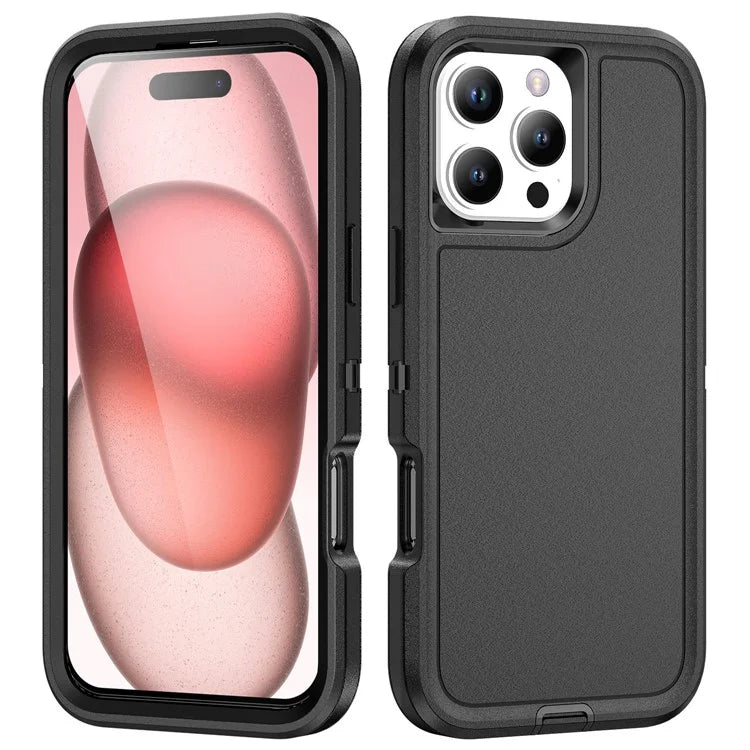 For iPhone 16 Pro Case Drop-Proof PC+Silicone+EVA 3-in-1 Phone Cover
