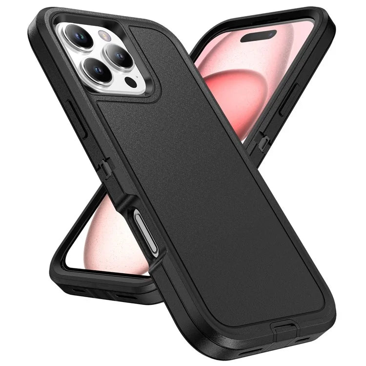 For iPhone 16 Pro Case Drop-Proof PC+Silicone+EVA 3-in-1 Phone Cover