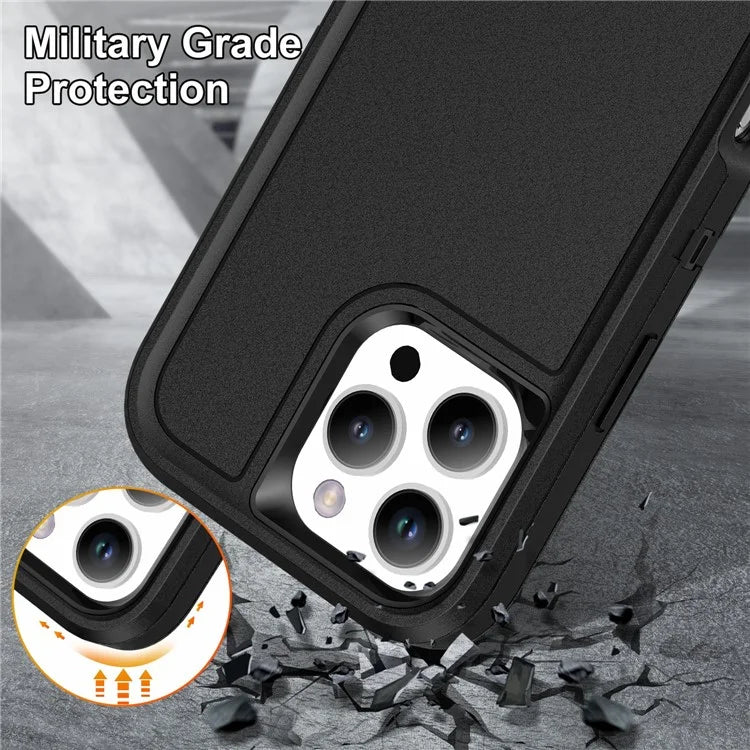 For iPhone 16 Pro Case Drop-Proof PC+Silicone+EVA 3-in-1 Phone Cover