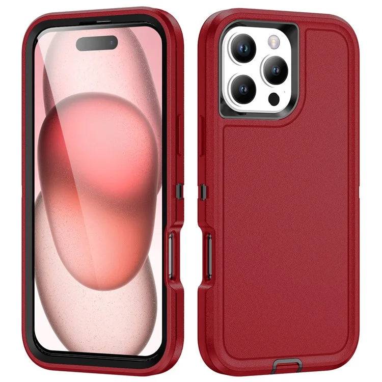 For iPhone 16 Pro Case Drop-Proof PC+Silicone+EVA 3-in-1 Phone Cover