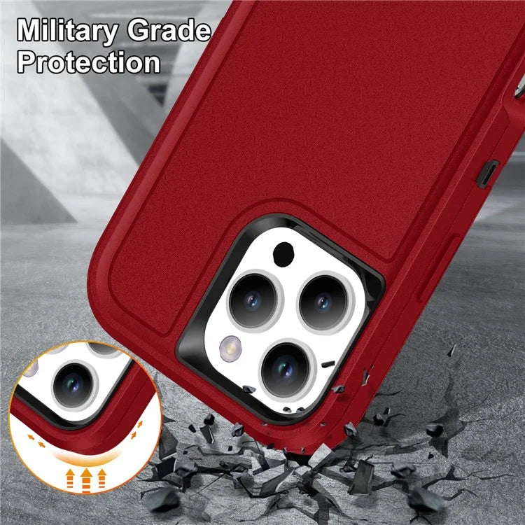 For iPhone 16 Pro Case Drop-Proof PC+Silicone+EVA 3-in-1 Phone Cover