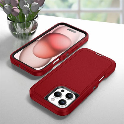 For iPhone 16 Pro Case Drop-Proof PC+Silicone+EVA 3-in-1 Phone Cover