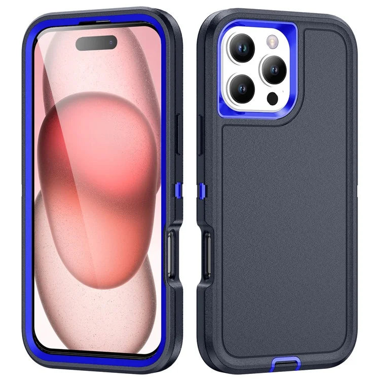 For iPhone 16 Pro Case Drop-Proof PC+Silicone+EVA 3-in-1 Phone Cover