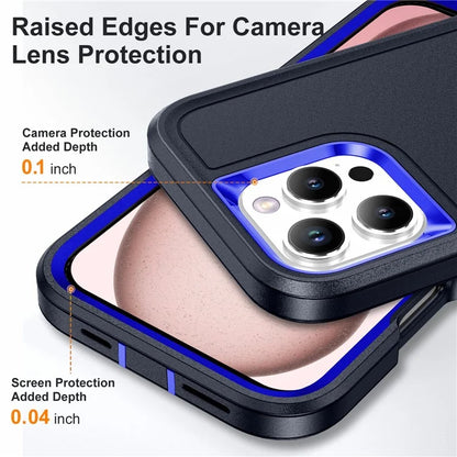 For iPhone 16 Pro Case Drop-Proof PC+Silicone+EVA 3-in-1 Phone Cover