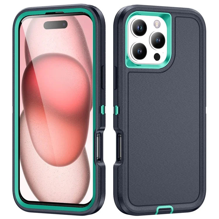 For iPhone 16 Pro Case Drop-Proof PC+Silicone+EVA 3-in-1 Phone Cover