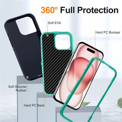 For iPhone 16 Pro Case Drop-Proof PC+Silicone+EVA 3-in-1 Phone Cover