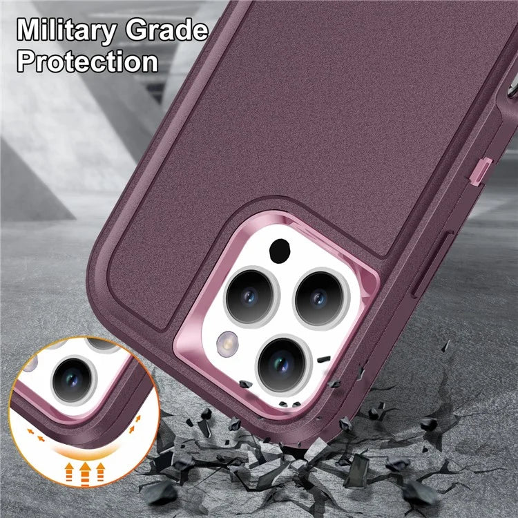 For iPhone 16 Pro Case Drop-Proof PC+Silicone+EVA 3-in-1 Phone Cover