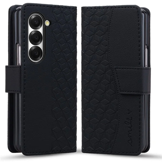 For Samsung Galaxy Z Fold6 5G Case Rhombus Pattern Leather Wallet Phone Cover