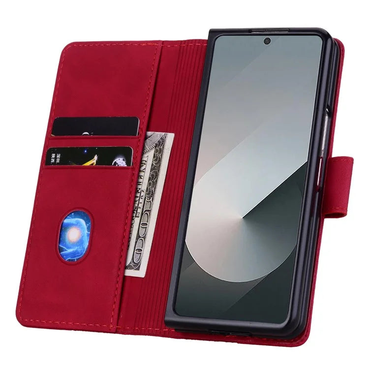 For Samsung Galaxy Z Fold6 5G Case Rhombus Pattern Leather Wallet Phone Cover
