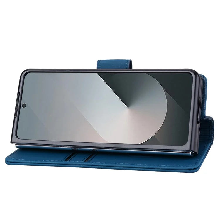For Samsung Galaxy Z Fold6 5G Case Rhombus Pattern Leather Wallet Phone Cover