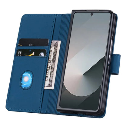 For Samsung Galaxy Z Fold6 5G Case Rhombus Pattern Leather Wallet Phone Cover