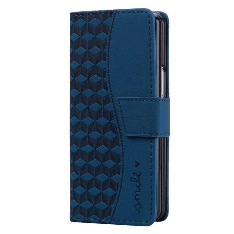 For Samsung Galaxy Z Fold6 5G Case Rhombus Pattern Leather Wallet Phone Cover