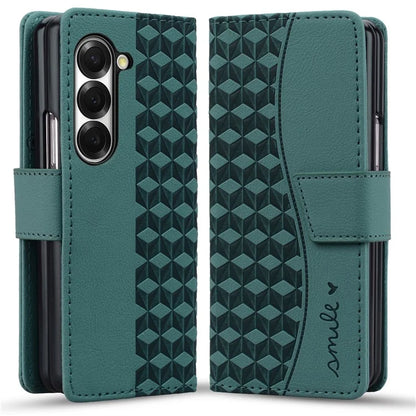 For Samsung Galaxy Z Fold6 5G Case Rhombus Pattern Leather Wallet Phone Cover
