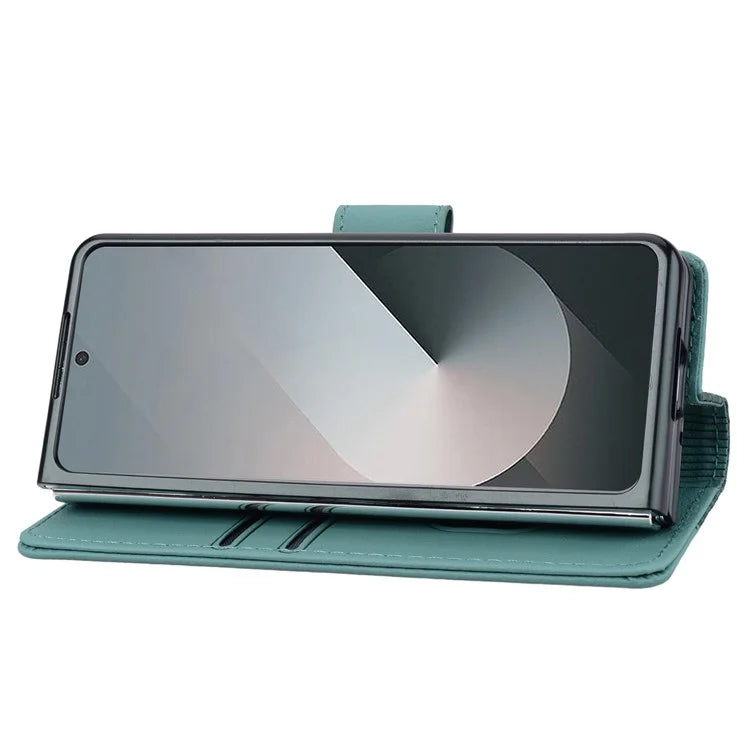 For Samsung Galaxy Z Fold6 5G Case Rhombus Pattern Leather Wallet Phone Cover