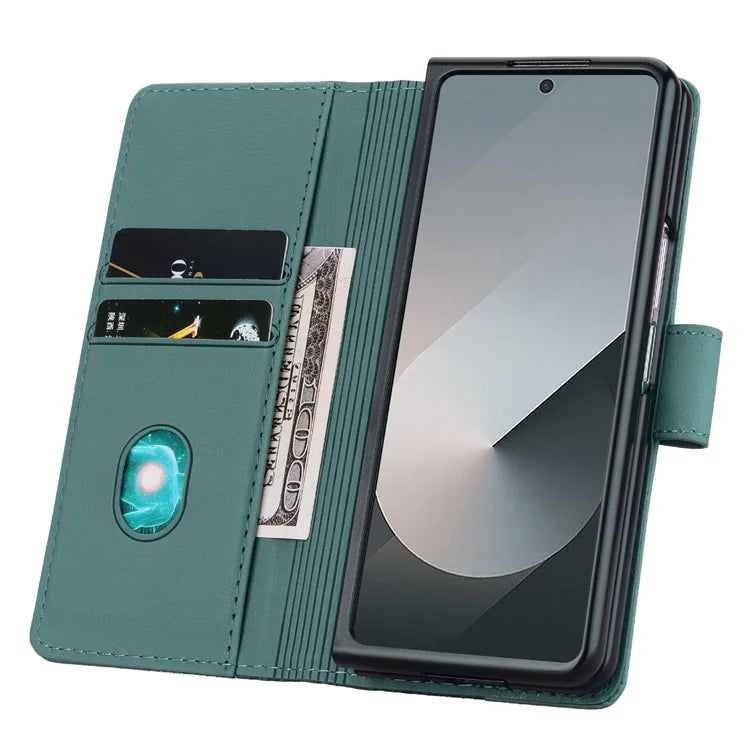 For Samsung Galaxy Z Fold6 5G Case Rhombus Pattern Leather Wallet Phone Cover