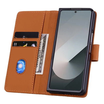 For Samsung Galaxy Z Fold6 5G Case Rhombus Pattern Leather Wallet Phone Cover