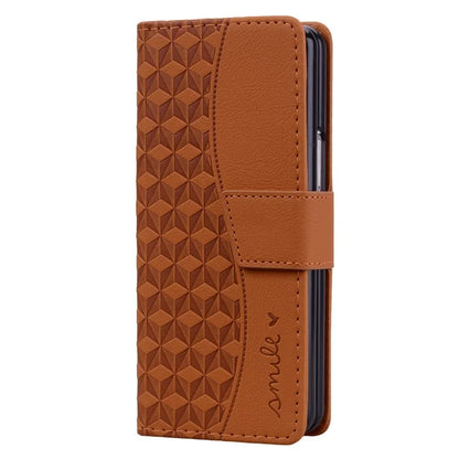 For Samsung Galaxy Z Fold6 5G Case Rhombus Pattern Leather Wallet Phone Cover