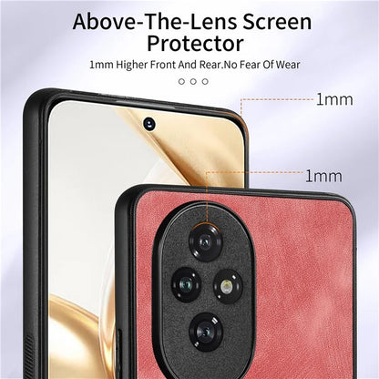 D2 for Honor 200 Pro 5G Case Kickstand Leather+TPU Non-Slip Protective Cover Card Slots