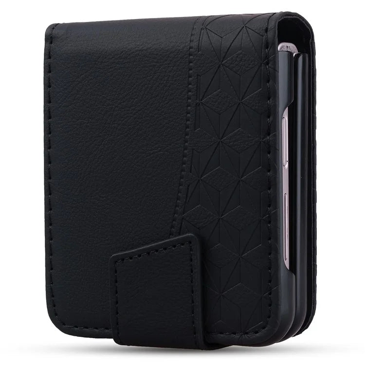 For Samsung Galaxy Z Flip6 5G Case Rhombus Pattern Leather Phone Cover