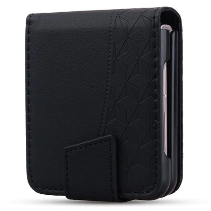 For Samsung Galaxy Z Flip6 5G Case Rhombus Pattern Leather Phone Cover
