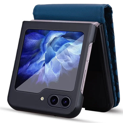 For Samsung Galaxy Z Flip6 5G Case Rhombus Pattern Leather Phone Cover