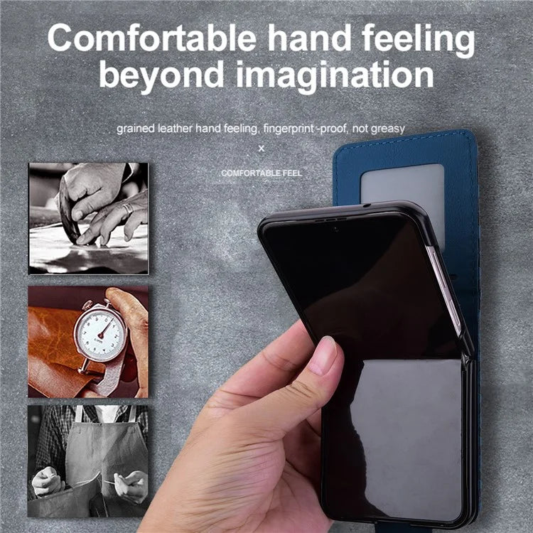 For Samsung Galaxy Z Flip6 5G Case Rhombus Pattern Leather Phone Cover