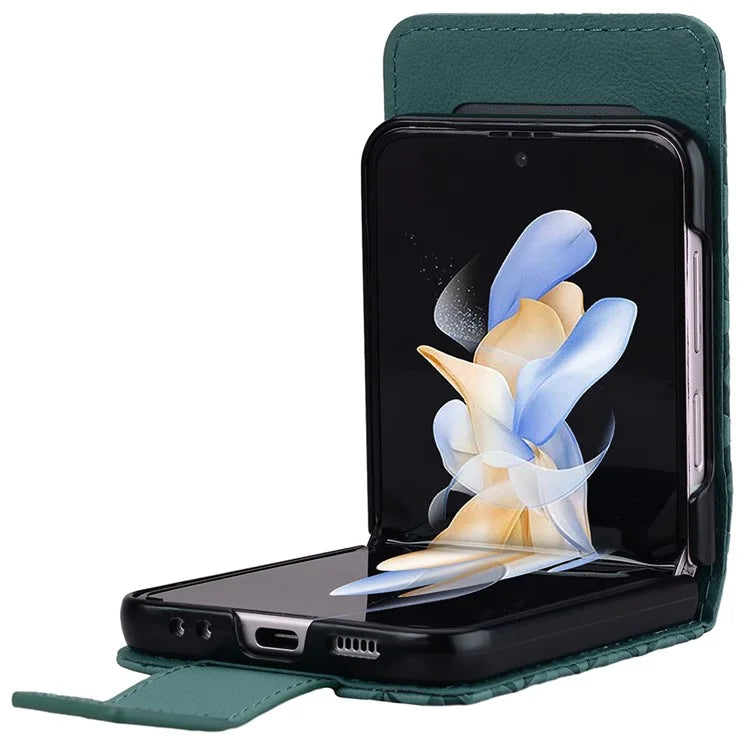 For Samsung Galaxy Z Flip6 5G Case Rhombus Pattern Leather Phone Cover