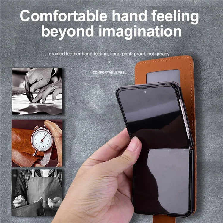 For Samsung Galaxy Z Flip6 5G Case Rhombus Pattern Leather Phone Cover