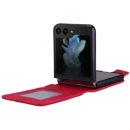 For Samsung Galaxy Z Flip6 5G Case Rhombus Pattern Leather Phone Cover