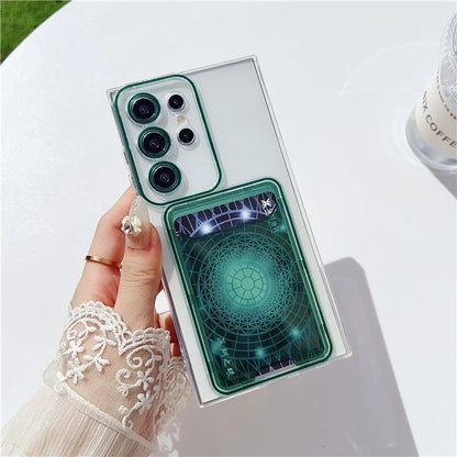 For Samsung Galaxy S22 Ultra 5G Case Transparent TPU Card Holder Phone Cover